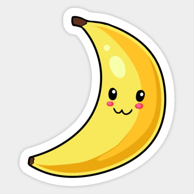 Kawaii Banana fruit Sticker by Japanese Designs